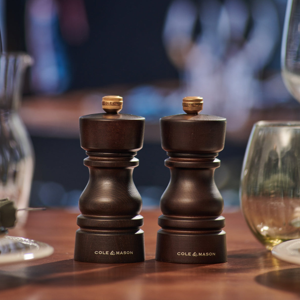 Cole & Mason London Chocolate Wood Salt & Pepper Mills