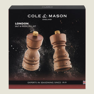 Cole & Mason London Natural Beech Salt & Pepper Mills