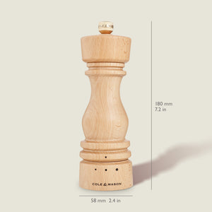 Cole & Mason London Natural Beech Grind Select Salt & Pepper Mills