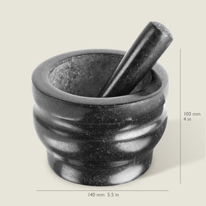Cole & Mason Worcester Black Granite Pestle & Mortar 5" - 8lb