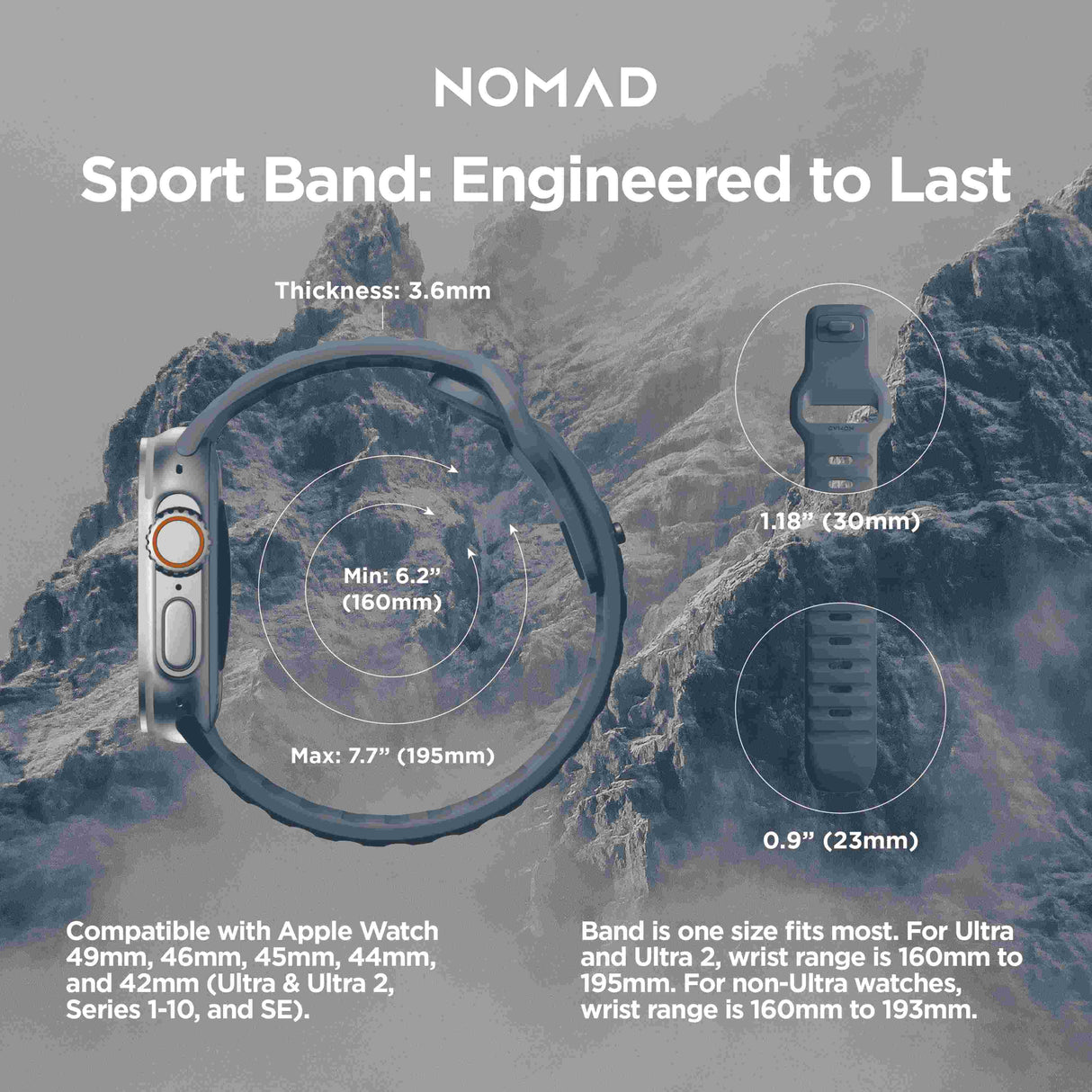 Sport Band - 46mm/49mm | Naval Blue