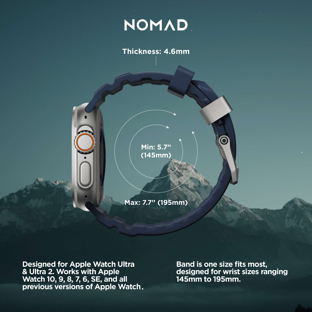 Rocky Point Band - 46mm/49mm | Atlantic | Natural Hardware