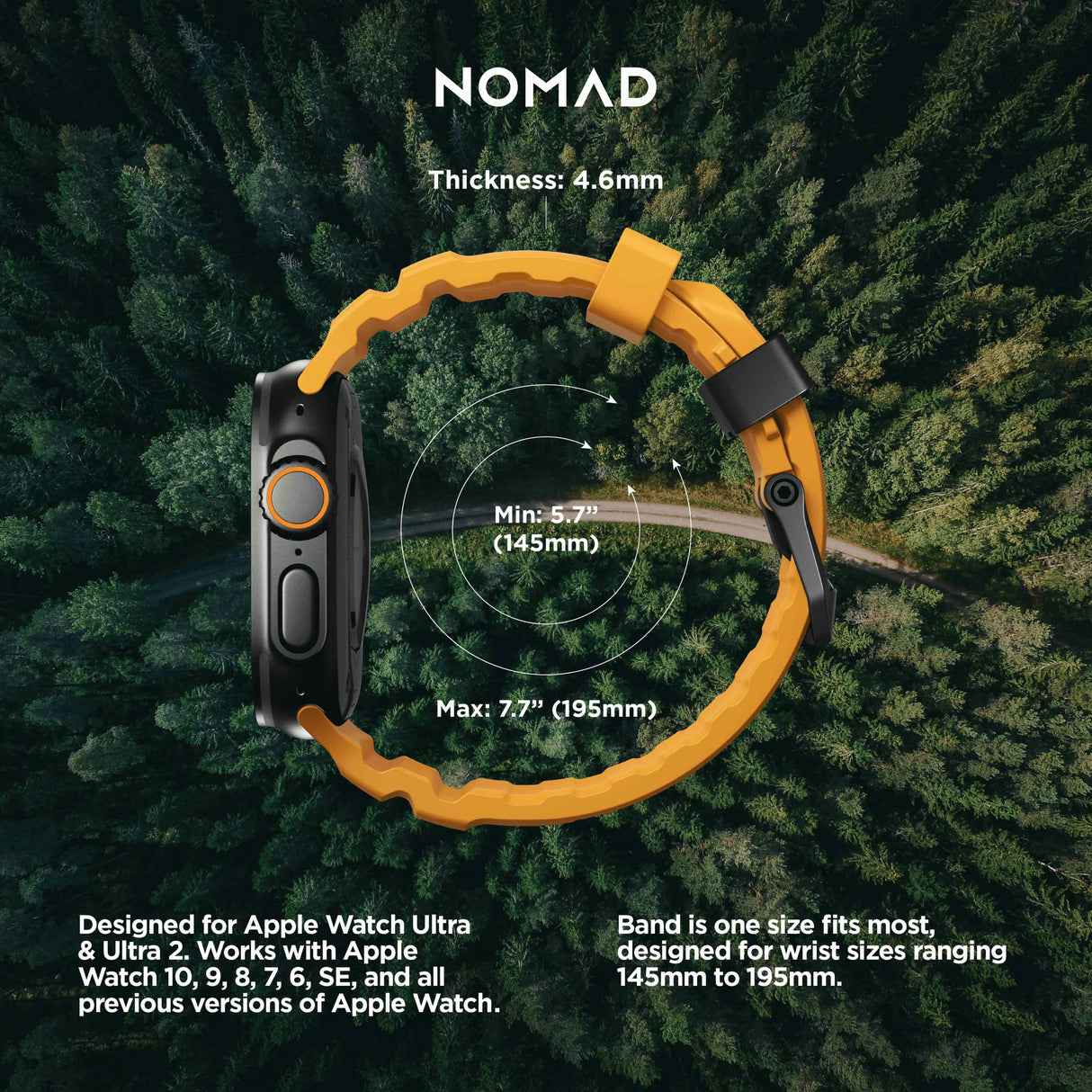 Rocky Point Band - 46mm/49mm | Sol | Black Hardware