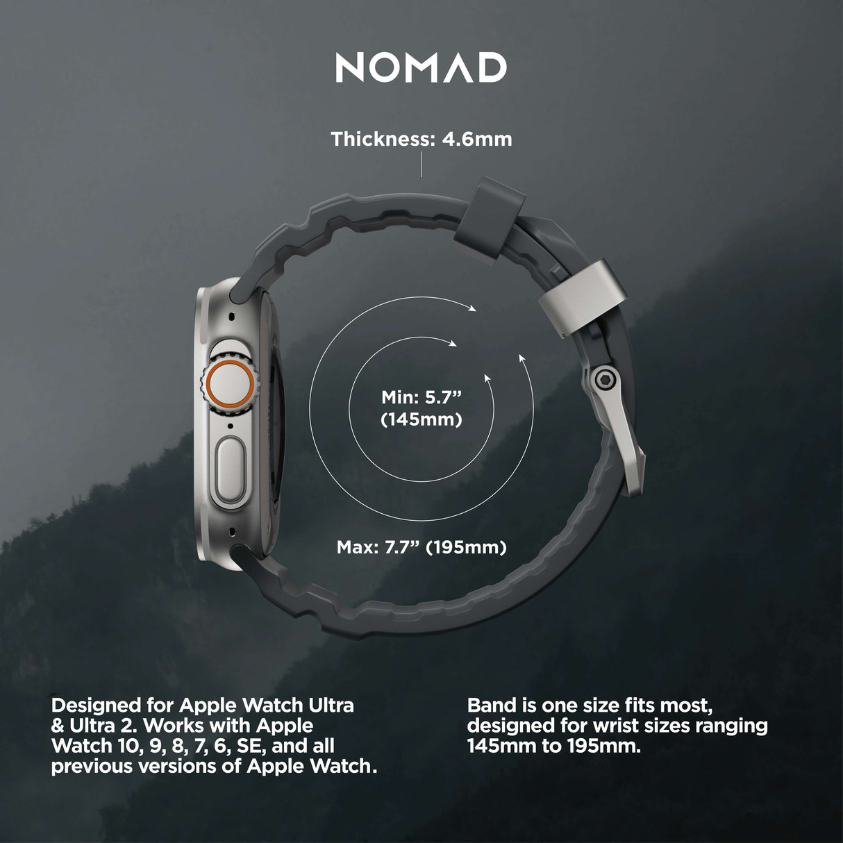 Rocky Point Band - 46mm/49mm | Storm | Natural Hardware