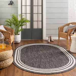 Coonamble Bordered Antrasit Rug