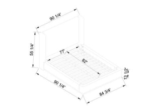 Polk Brown Upholstered Bed