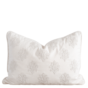 Arden Embroidered Pillow Cover | Natural | Lumbar