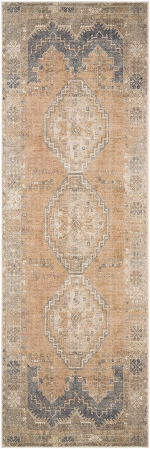 Carrabelle Peach Washable Area Rug - Clearance