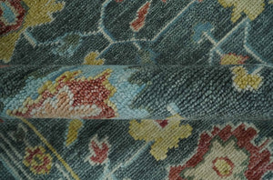 Custom Made Gray and Beige Hand knotted Traditional Oushak Multi Size wool Area Rug