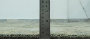 Custom Made Gray, Silver and Olive Hand knotted Traditional Oushak Wool Area Rug