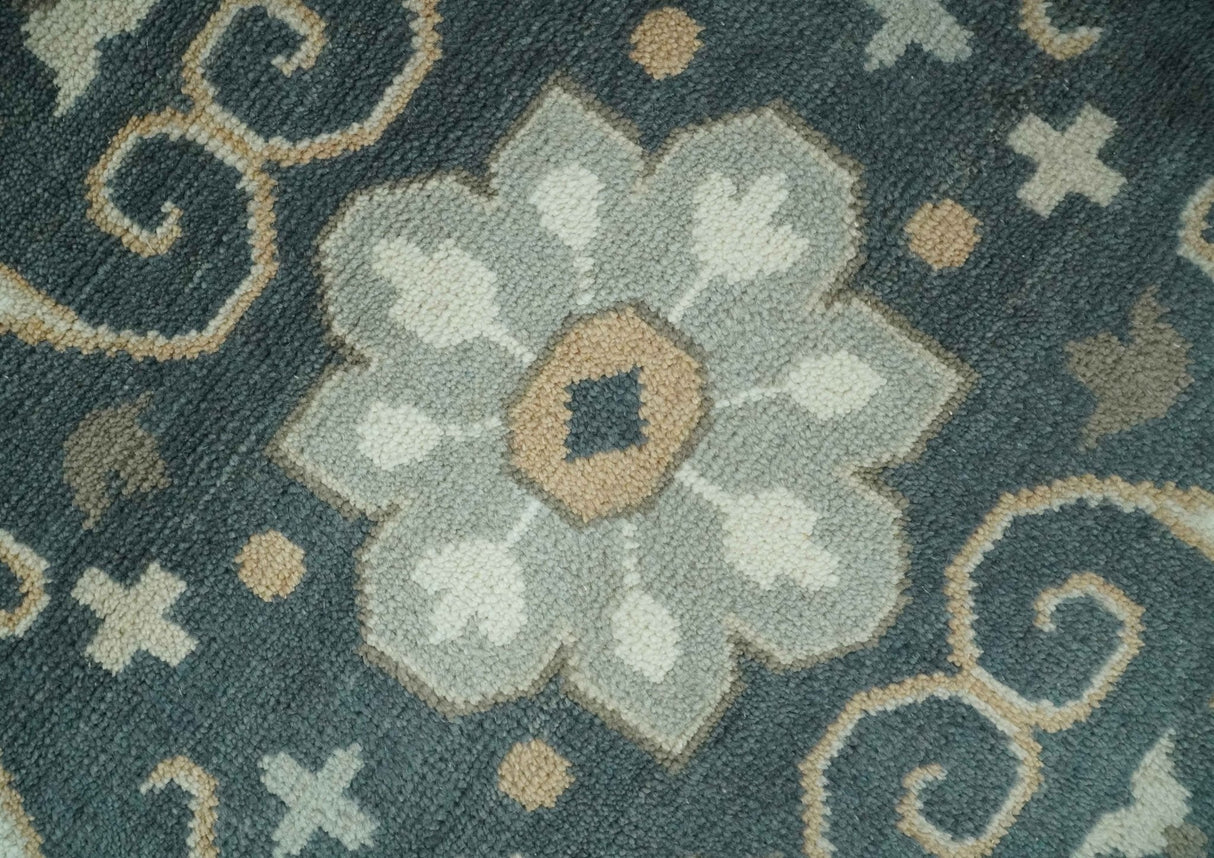 Custom Made Ivory, Gray, Camel and Charcoal Traditional Multi Size Wool Area Rug