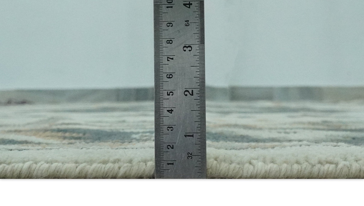 Custom Made Ivory, Gray, Camel and Charcoal Traditional Multi Size Wool Area Rug