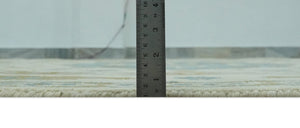 Custom Made Ivory, Olive and Teal Hand Knotted Traditional Medallion Mamluk Design wool Rug