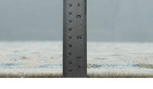 Custom Made Ivory, Peach and Gray Hand knotted Traditional Turkish Design Oushak wool Area Rug