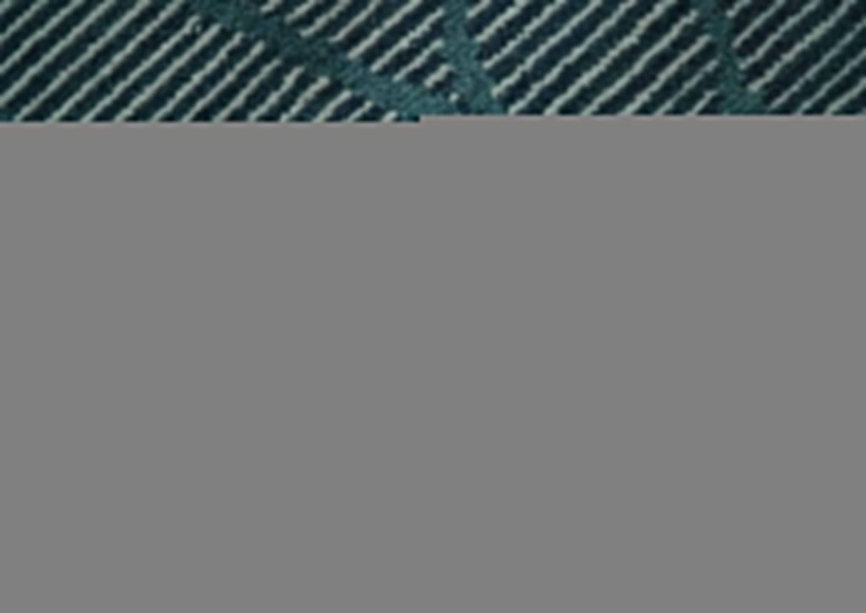 Custom Made Teal and Ivory Modern Stripes Design Hand Knotted wool Area Rug