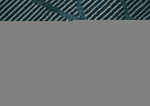 Custom Made Teal and Ivory Modern Stripes Design Hand Knotted wool Area Rug