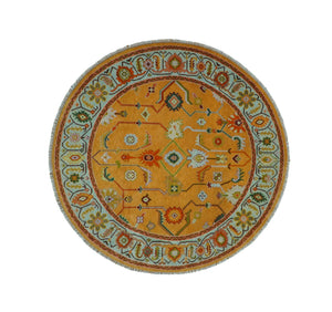 Custom Made Traditional Floral Dark Peach and Ivory Hand knotted Multi Size wool Area Rug