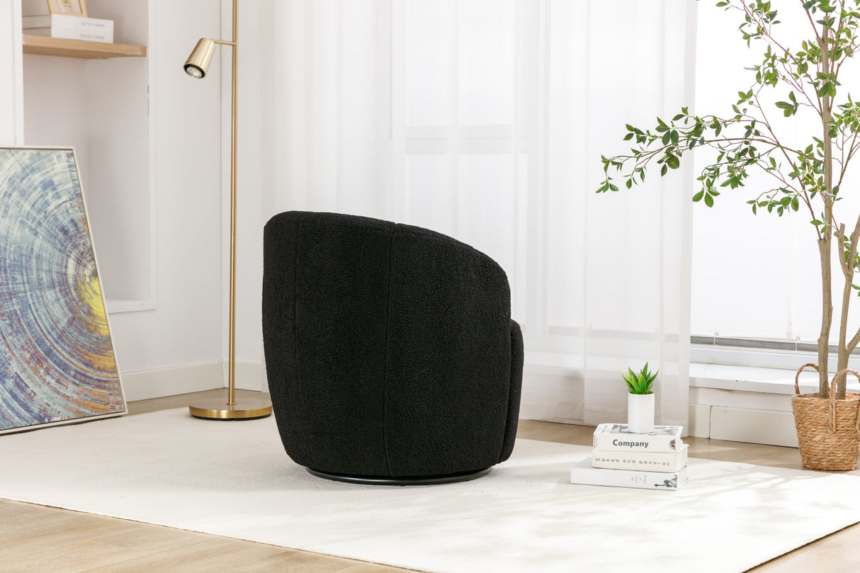 Walker Edison | Teddy Swivel Barrel Accent Chair