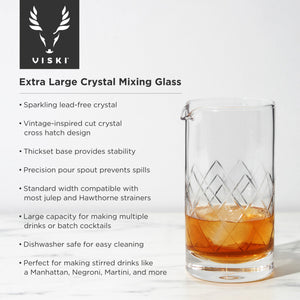 Professional Extra Large Crystal Mixing Glass