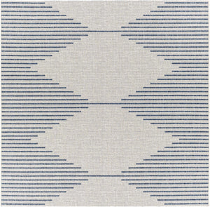 Stephan Blue & Cream Outdoor Rug