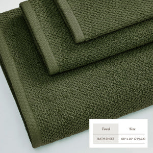 Cotton Textured Bath Towel Set - Acacia Collection