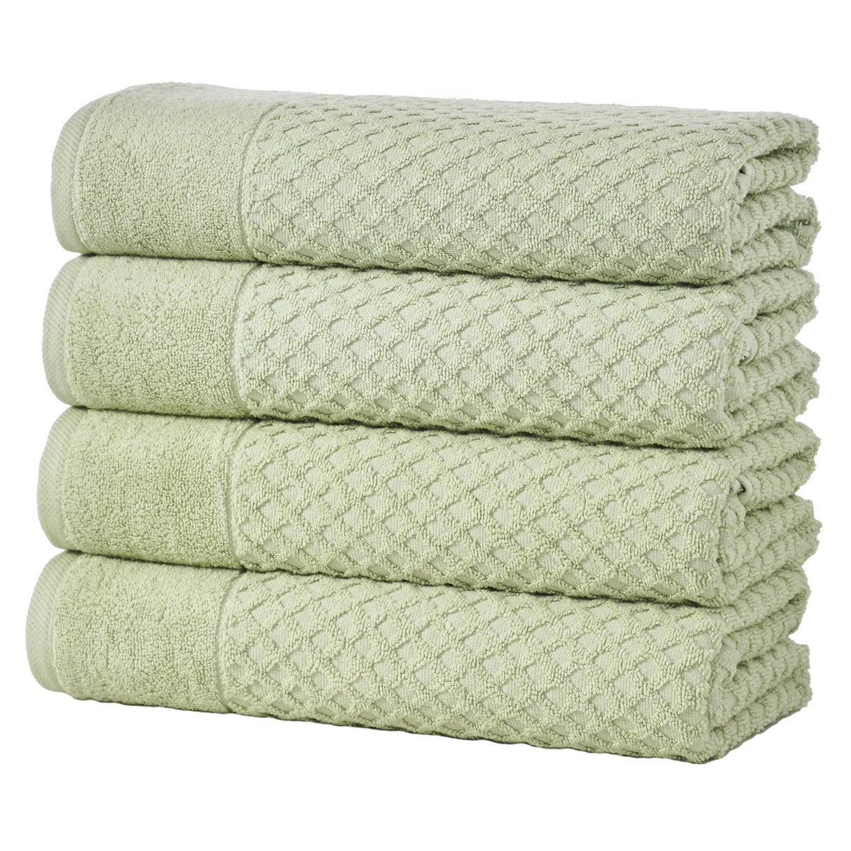Cotton Diamond Waffle Weave Bath Towel Set - Grayson Collection