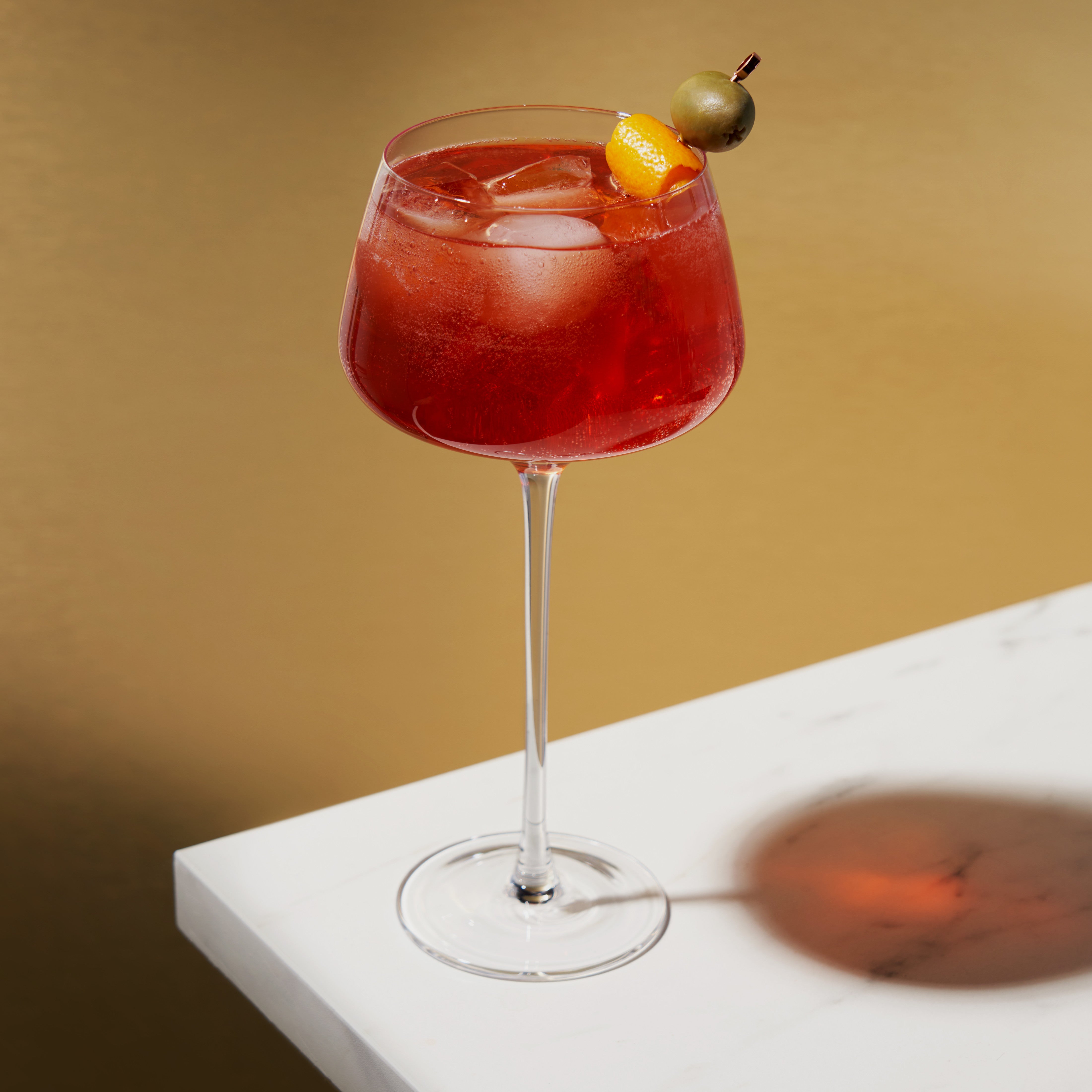 Viski Raye Crystal Angled Amaro Spritz Glasses - Thumbnail 2