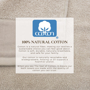 Cotton Linen-Like Border 6-Piece Towel Set - Priya Collection