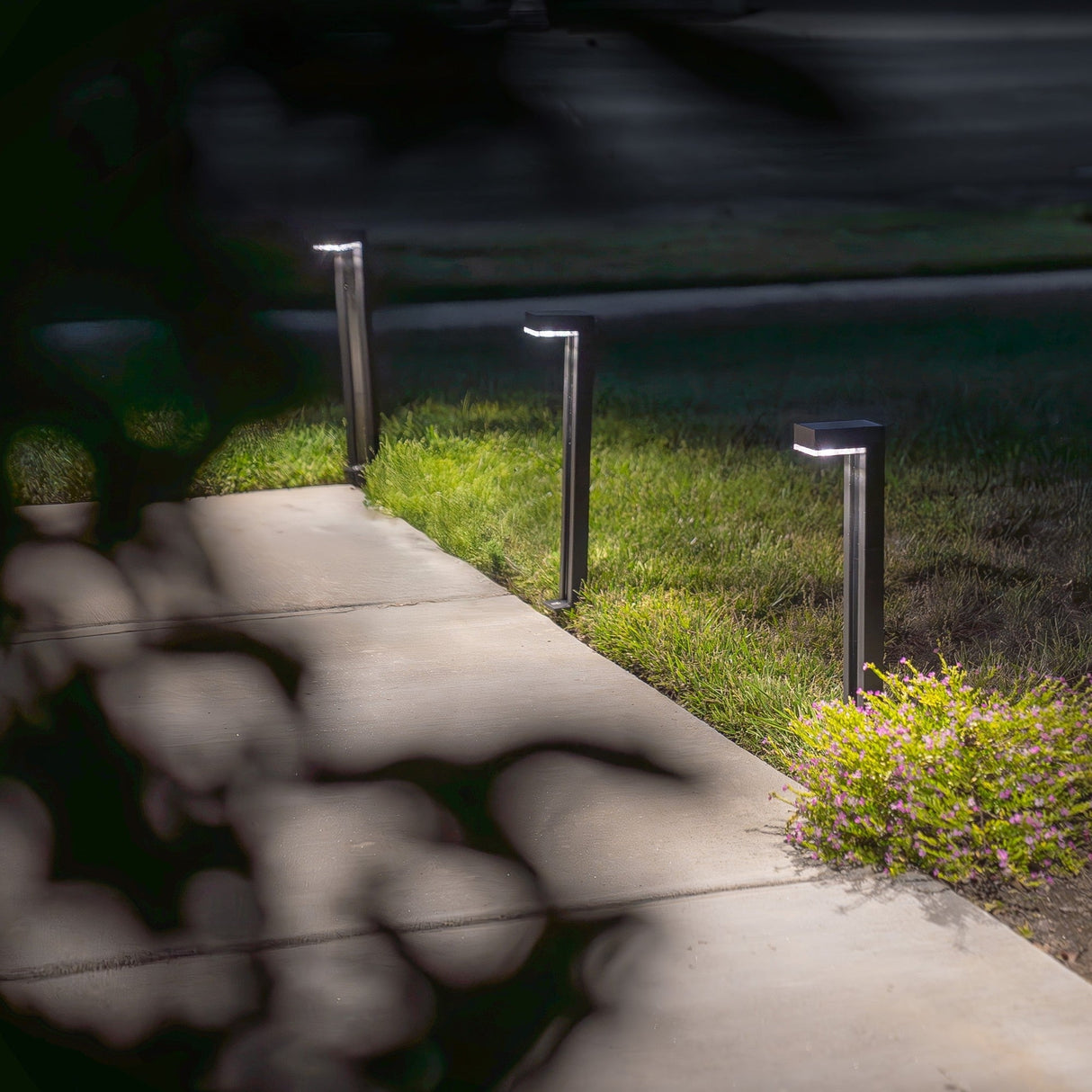 German Osram Pro-Line Bollard Solar Lights® V4 | 100LM | Aluminum / Glass | 2-Pack