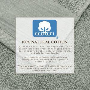 Cotton Linen-Like Border 6-Piece Towel Set - Priya Collection