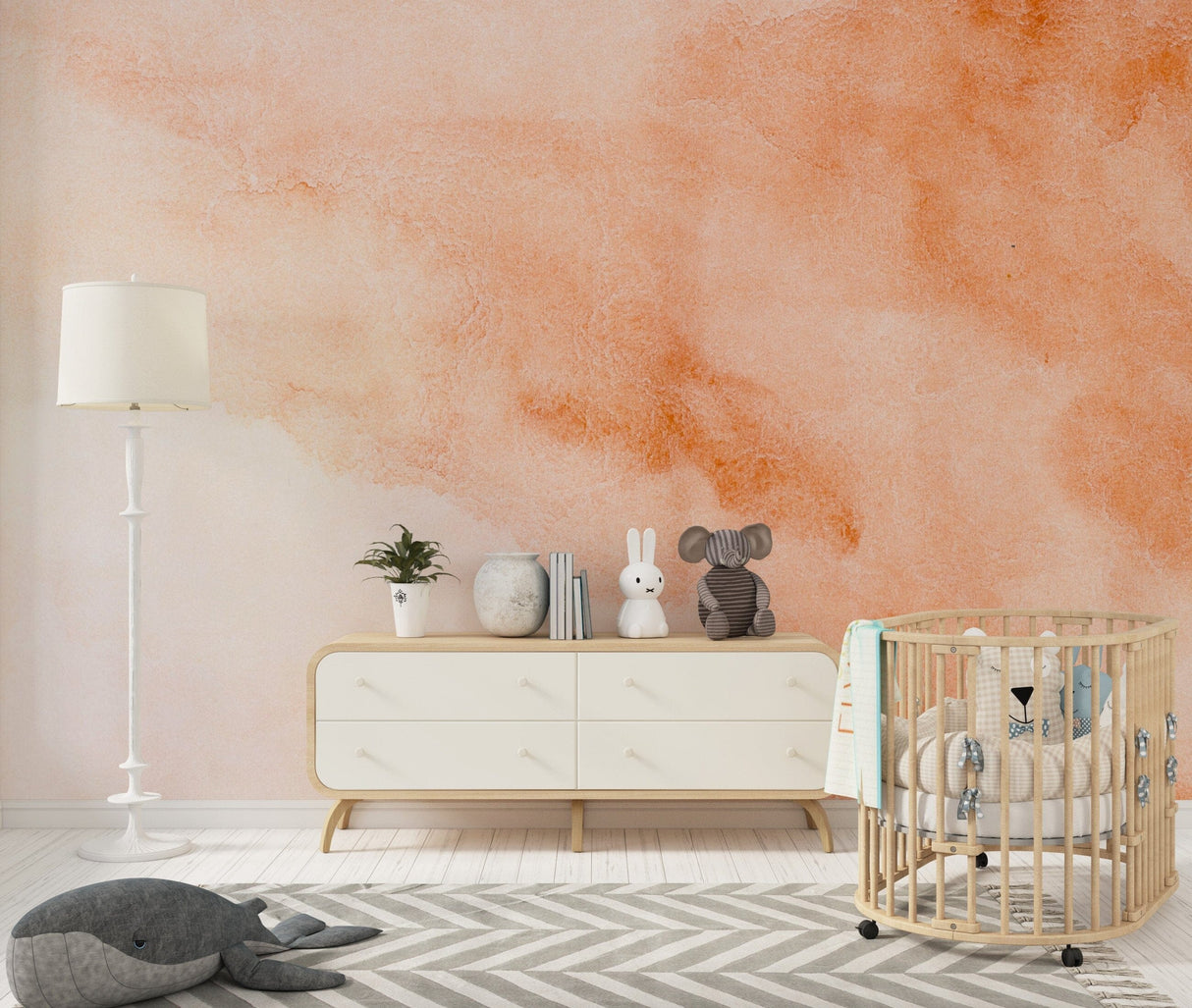 Abstract Watercolor Wallpaper - Organic Brush Strokes Wall Mural