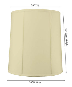 16x18x19 Egg Shell Shantung Drum Extra Large Drum Lampshade