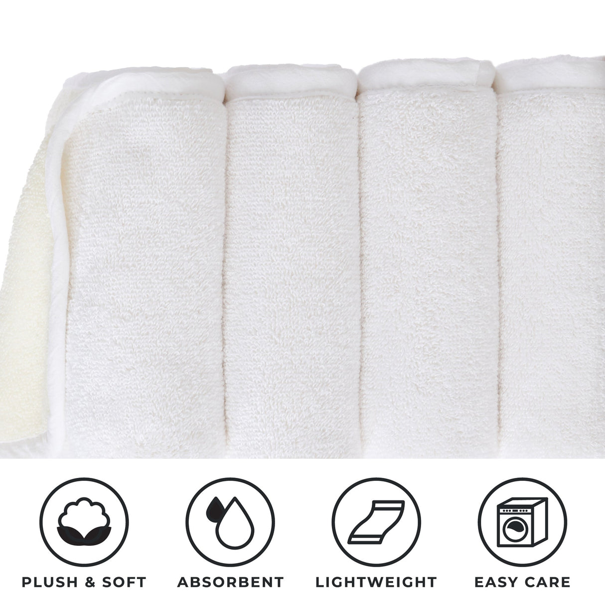 4 Pack Two-Toned Hand Towel - Vanessa Collection