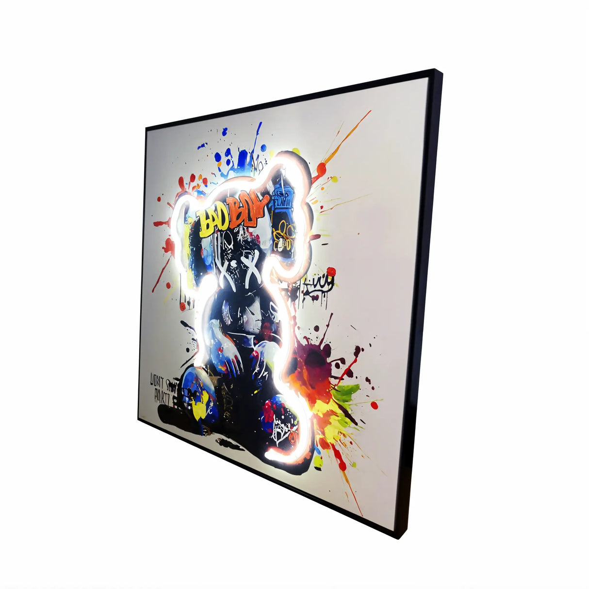 Dancing Street Art Figure LED Light – Modern LED Sculpture with X Eyes