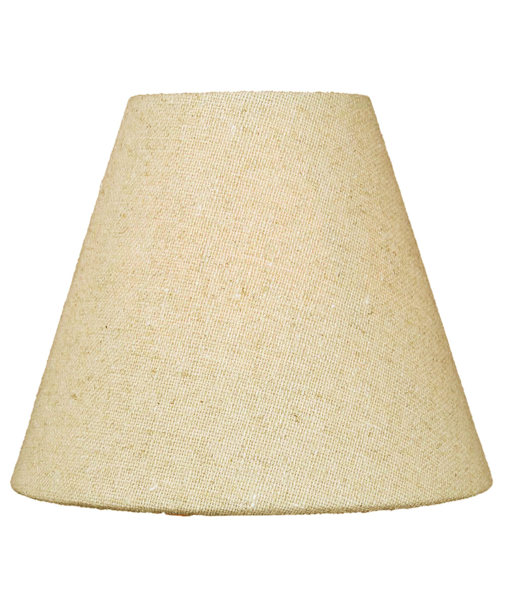 6"W x 5"H Set of 6 Chandelier Sand Linen Clip-On Lampshade
