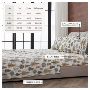 Lodge Printed Sheet Set - Mountain Ridge Collection