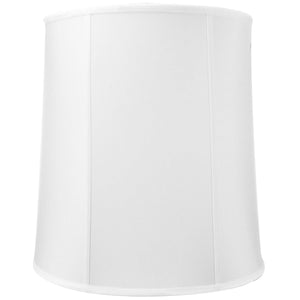 14"x16"x17" Large Drum Lampshade White Shantung, Large Cylinder Replacement Lamp Shade for Tall Table Lamps