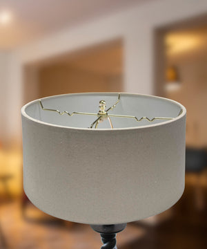 Textured Oatmeal Hardback Drum Lampshade 14"x14"x7"