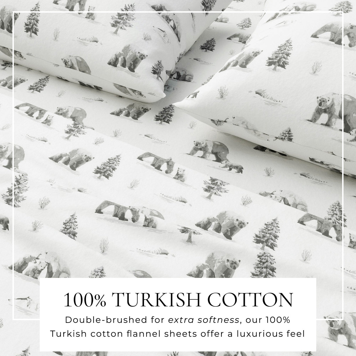 4-Piece Turkish Cotton Flannel Sheet - Lakeview Collection