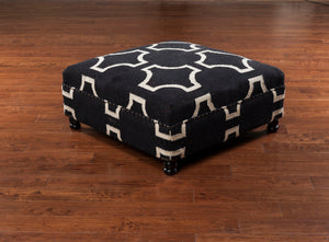 Pinggau Black Ottoman
