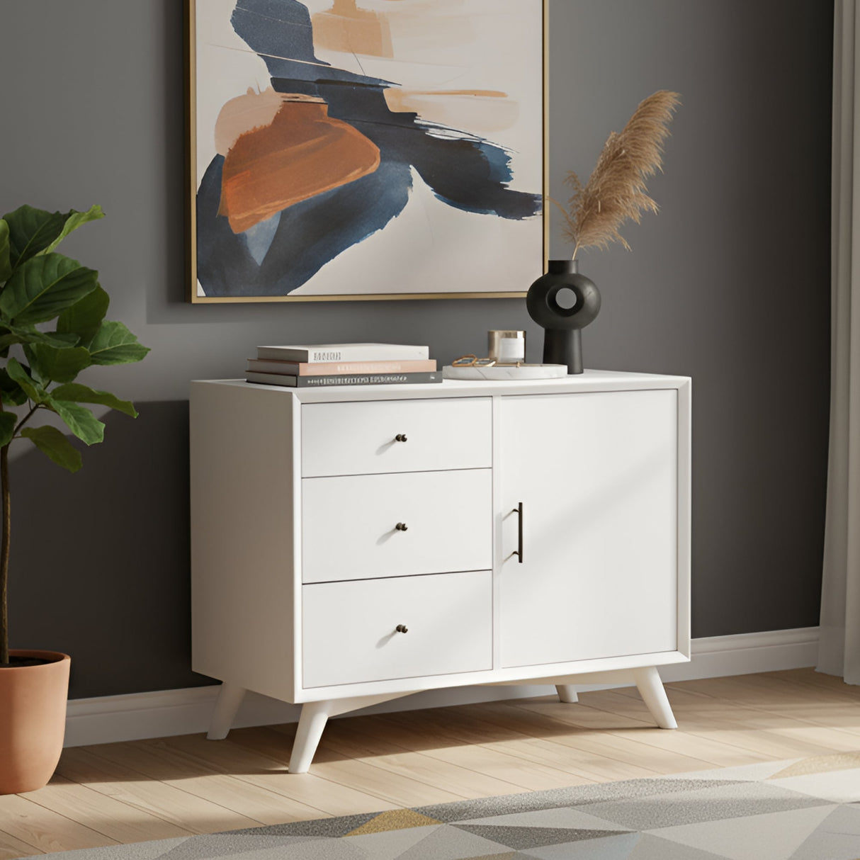 Flynn Accent Cabinet, White