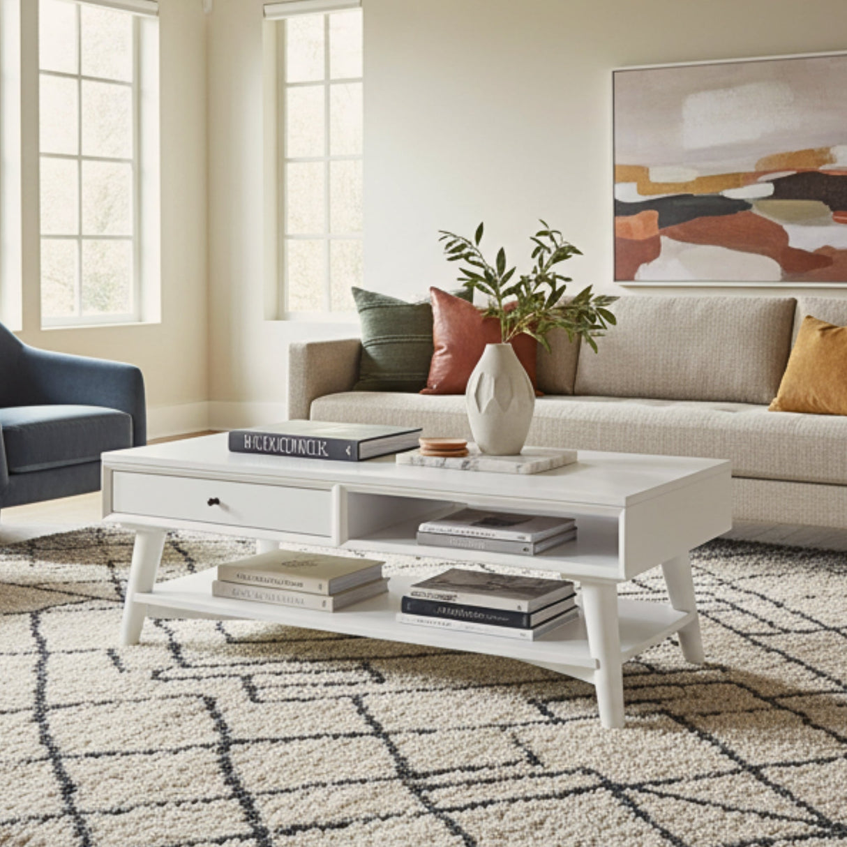 Flynn Coffee Table, White