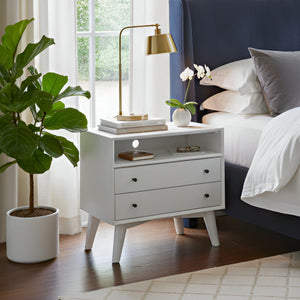 Flynn Large Nightstand, White