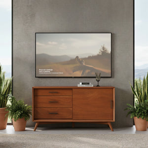 Flynn Small TV Console, Chestnut