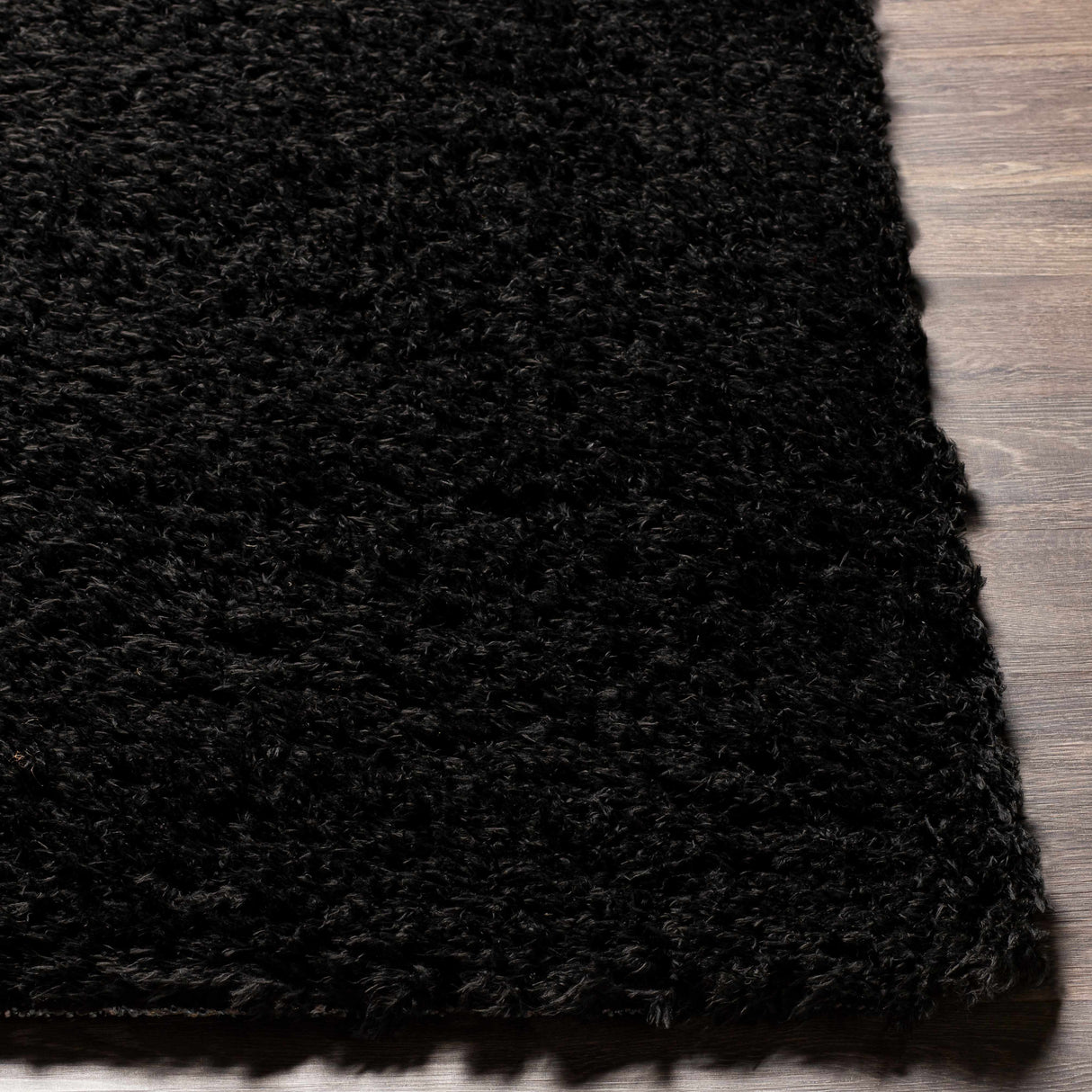 Siari Black Shag Area Rug - Clearance