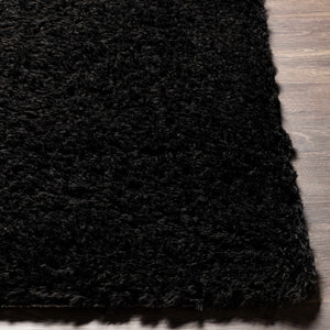 Siari Black Shag Area Rug - Clearance