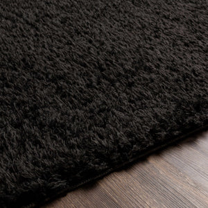 Siari Black Shag Area Rug - Clearance