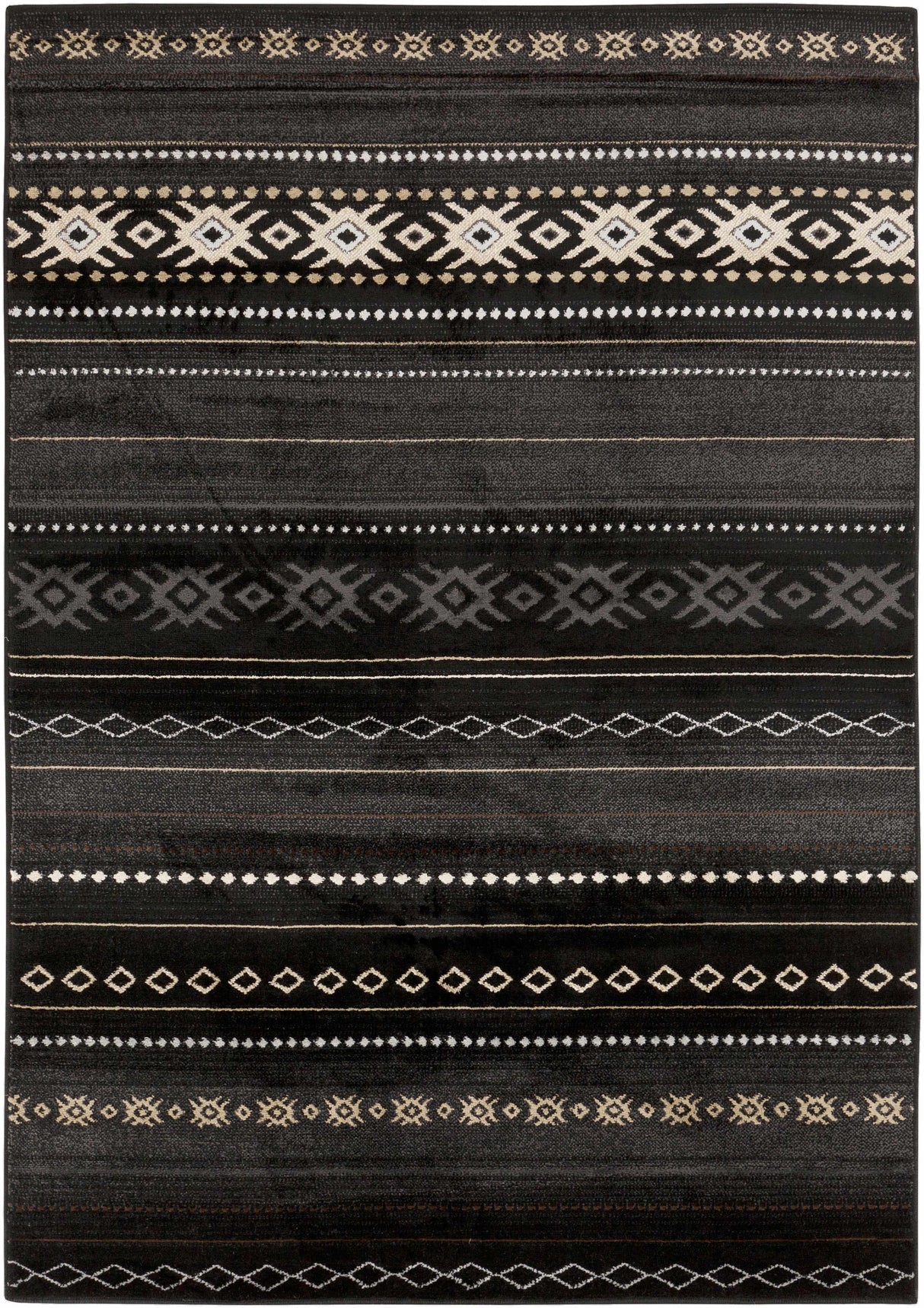Fogertown Black Western Rug