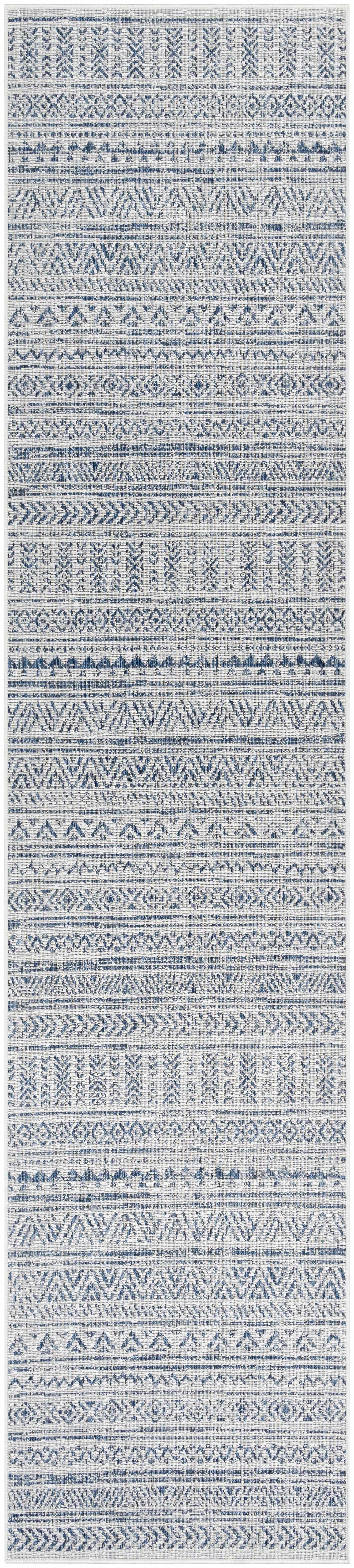 Novato Navy All Over Pattern Performance Rug