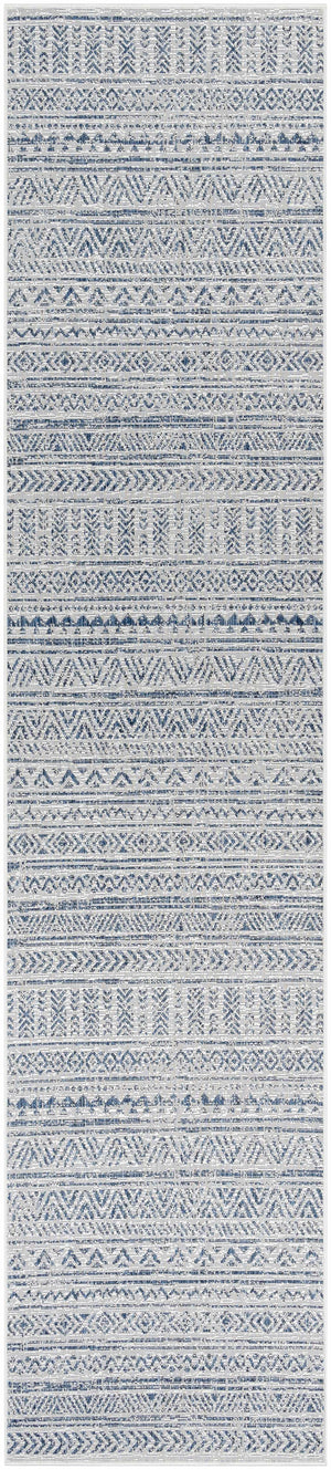 Novato Navy All Over Pattern Performance Rug